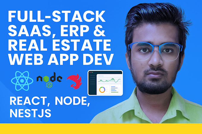 develop saas erp or real estate app with react, node, nestjs