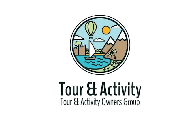 design tours travel hotel resort logo