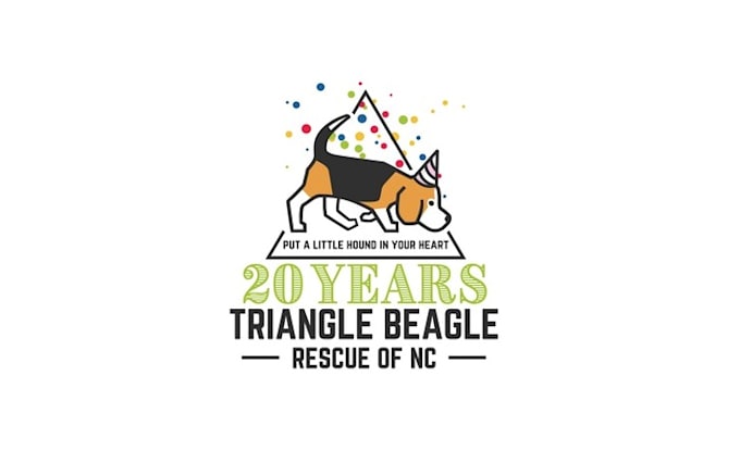 design extraordinary triangle beagle rescue logo