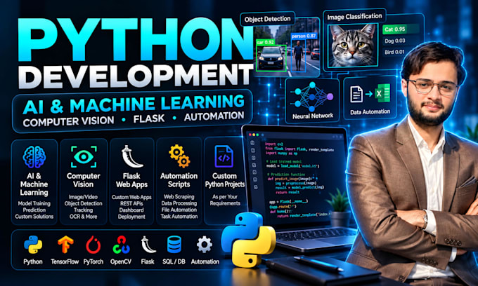 develop python scripts, ai, ml, computer vision projects