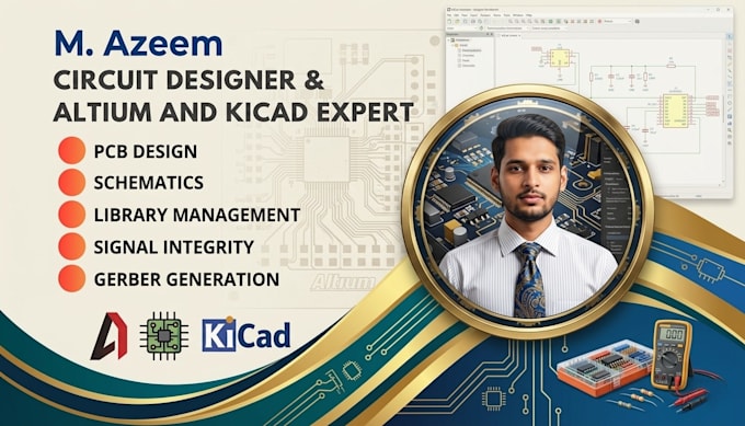 make pcb design, pcb schematic and pcb layout in altium, proteus