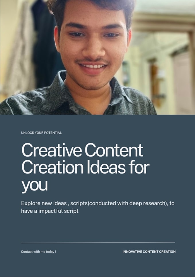 write creative engaging content script for you