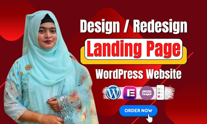 do responsive wordpress website, design or redesign squarespace landing page