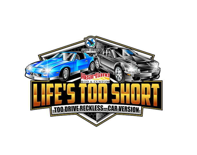 create exclusive and marvelous muscle car logo  design