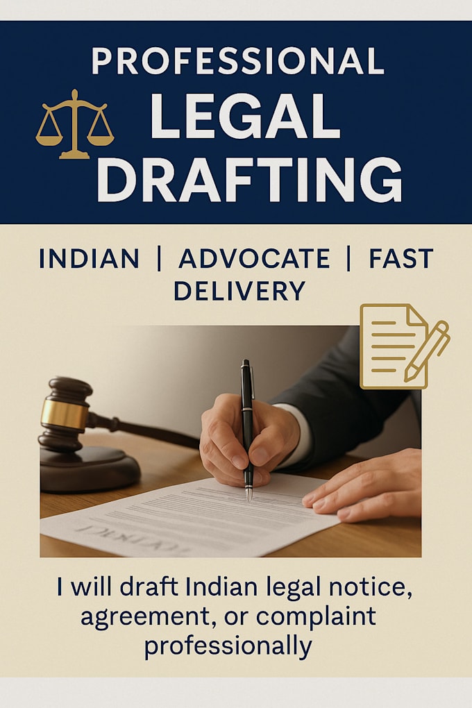 draft rent agreement, lease deed, or legal notice