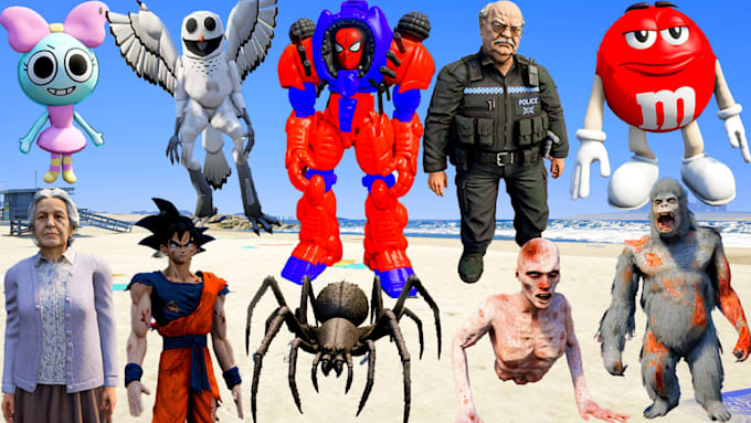 make gta 5 and fivem peds, props, resize, baby peds, animated props ,facial rig