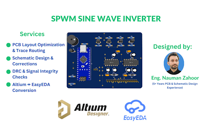 edit and optimize your existing pcb design and schematic in altium or easyeda