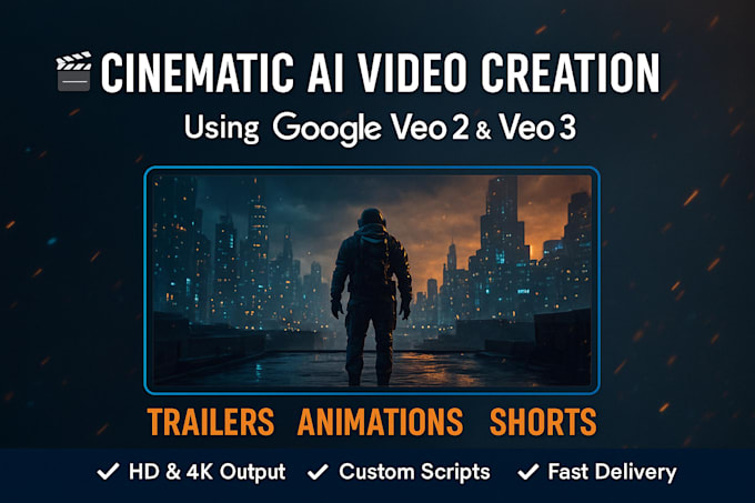 create cinematic ai videos ai movie trailer animation on google veo 2 or veo 3
