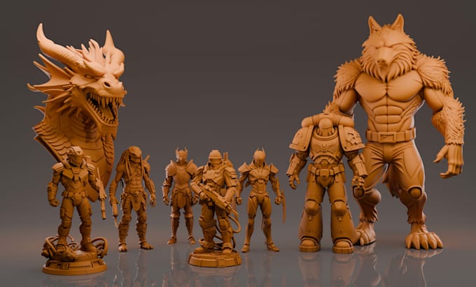 sculpt high quality 3d models, toy, and statues for 3d printing rendering