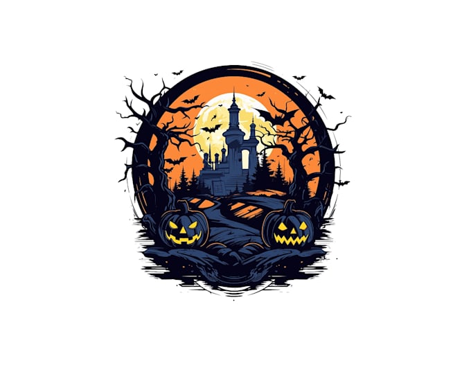 create high quality and beautiful spooky logo design