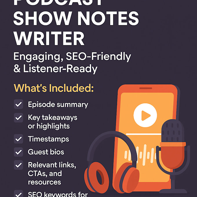 professional podcast show notes