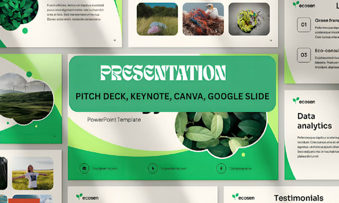 Design powerpoint presentations, pitch decks, google slides, keynote ...