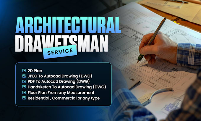 be your architect, draftsman for house plans, autocad 2d floor plan