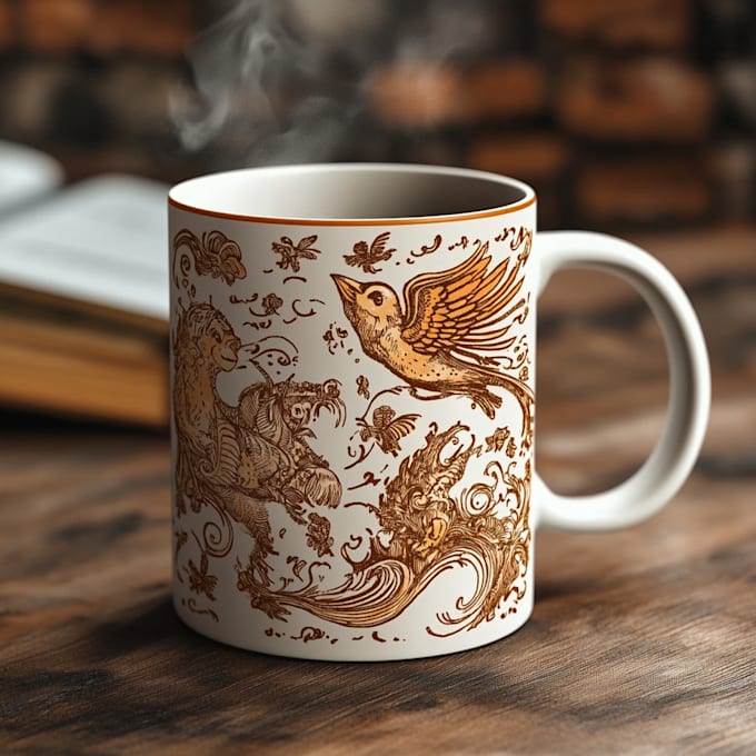 create an custom mug design or coffee mug design