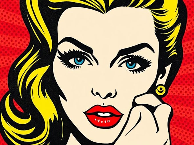 draw pop art or roy lichtenstein style
