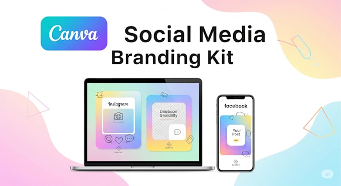 Design a canva social media branding kit with instagram and facebook ...