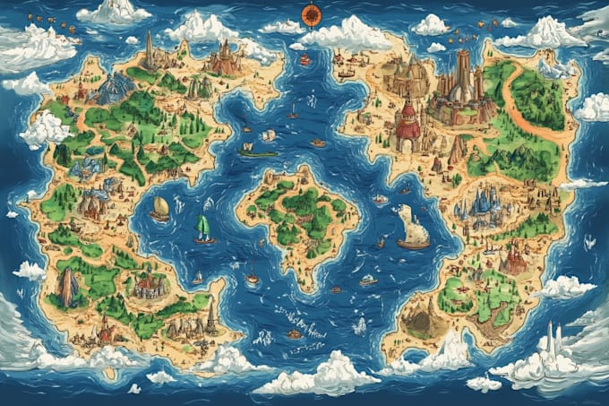 create high quality vector map illustration