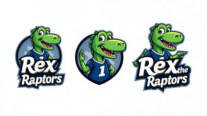 design an awesome rex raptor mascot logo with express delivery
