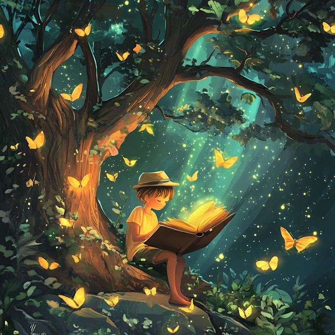 make a middle grade children book illustration