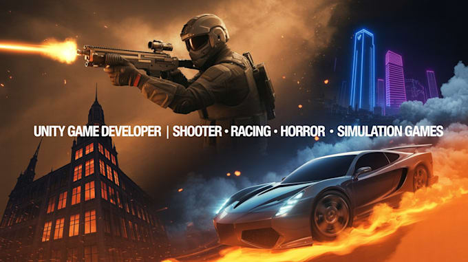 create a professional unity multiplayer shooting game with full mechanics