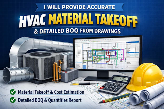 do material takeoff for an hvac plan