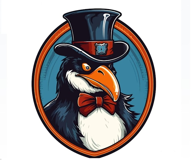 design luxury penguin logo with my creative thinking