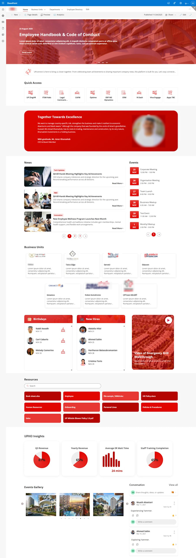 build a modern microsoft sharepoint online intranet