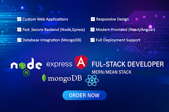 develop a modern full stack web application using mern or mean stack