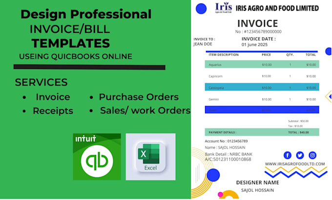 do invoices, bills, and bookkeeping using quickbooks online