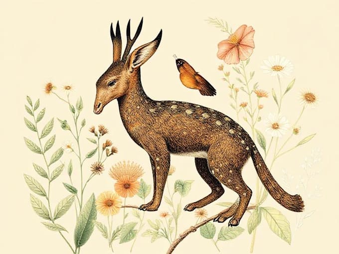 draw animal and botanical illustrations