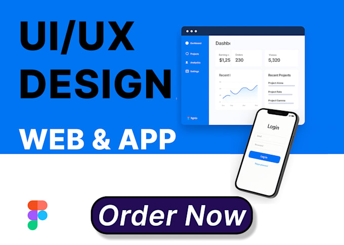 design responsive website and app UI in figma