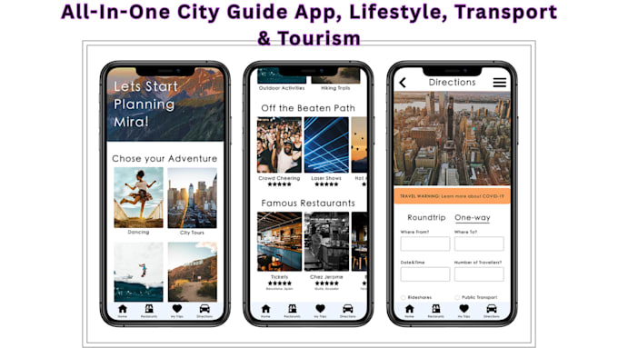 Develop all in one city guide app, lifestyle, transport and tourism ...