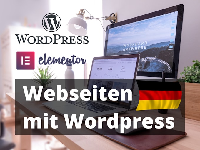 erstelle eine wordpress webseite mit elementor auf deutsch