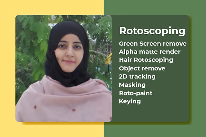 rotoscoping, green screen and motion tracking