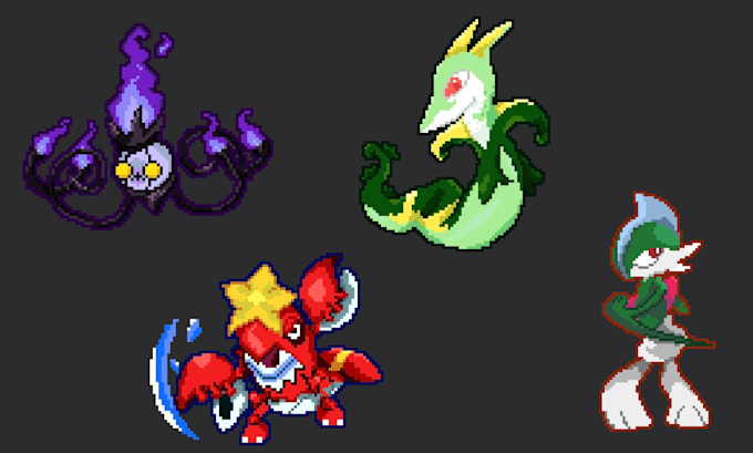 create pokemon sprite, fakemon sprite, pokemon pixel art sprite sheet