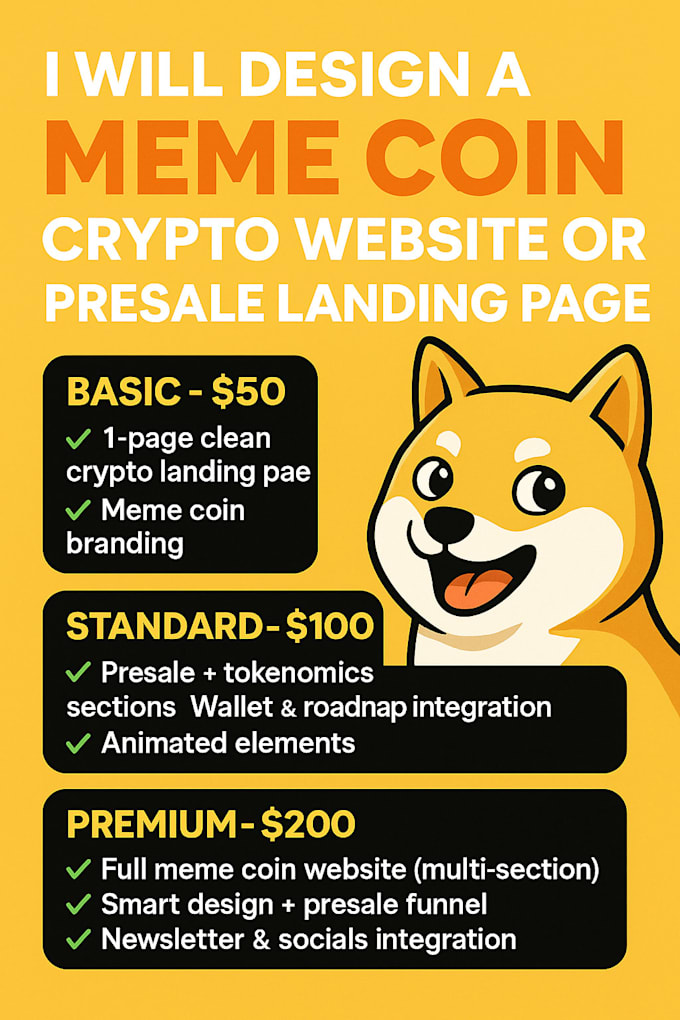 meme coin website crypto website crypto landing page meme website presale