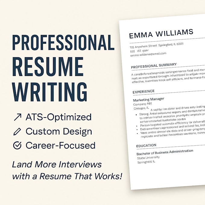 write a professional job winning resume