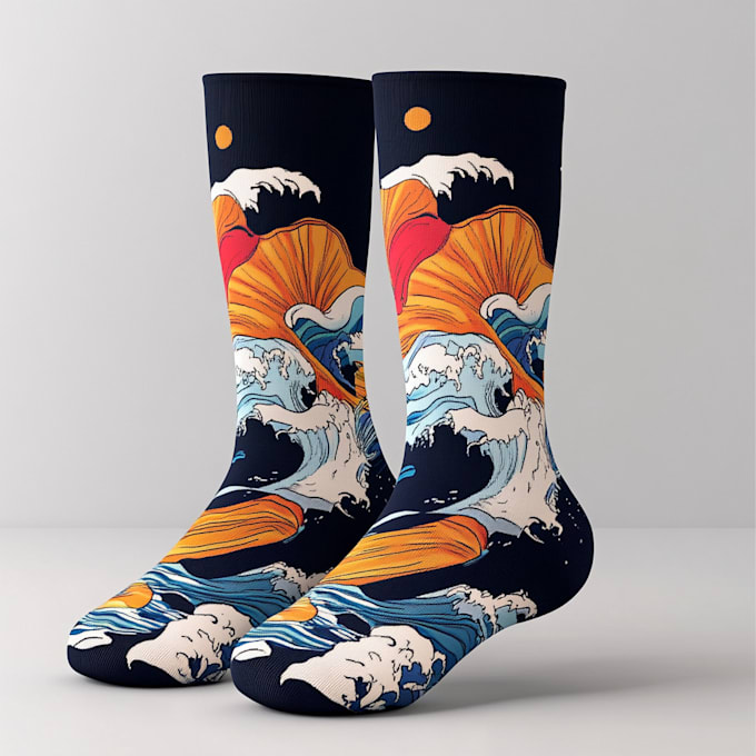 draw unique socks design or sketch for you