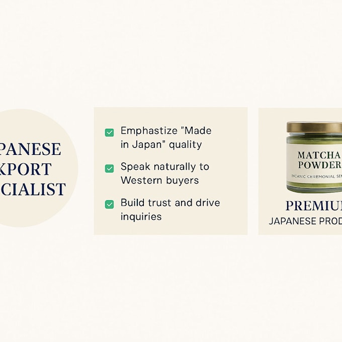 create a premium product listing for your japanese export brand