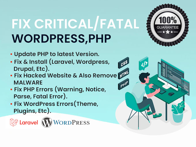 fix critical errors, fatal errors, website down or any wordpress website issues