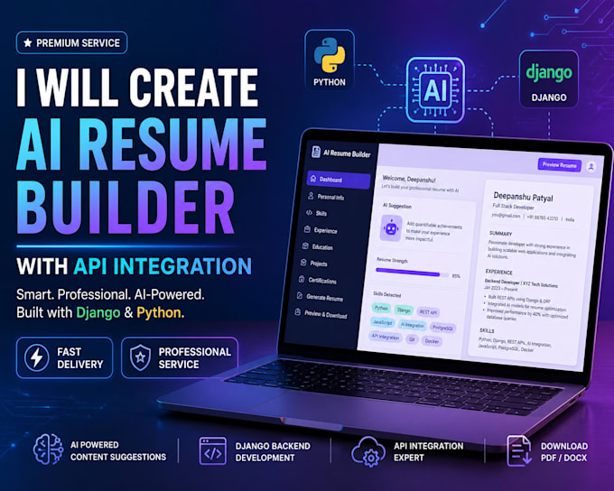 create ai api integration resume builder