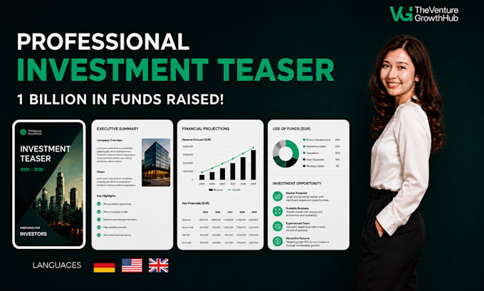 prepare one page investor teaser
