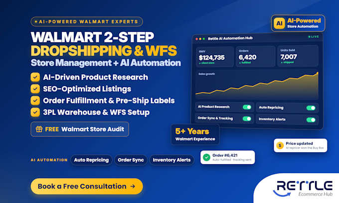 do walmart 2 step dropshipping and walmart wfs store management, walmart VA