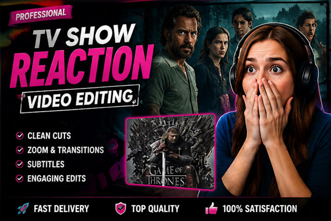 Edit tv show reaction videos for youtube by Hiteshdhiman_ | Fiverr