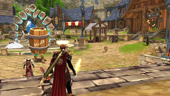 do fantasy open world game , moba multiplayer game, develop mmorpg  game