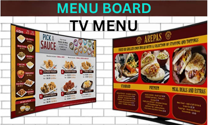 Design restaurant print tv menu restaurant menu food menu design by ...