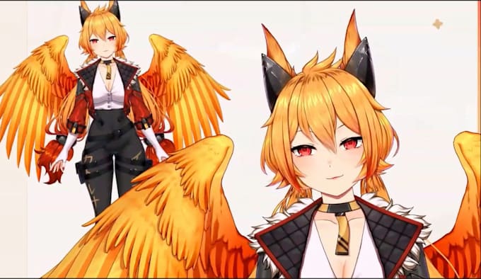 draw, rig 2d anime vtuber model, custom vtuber model,live2d art model commission