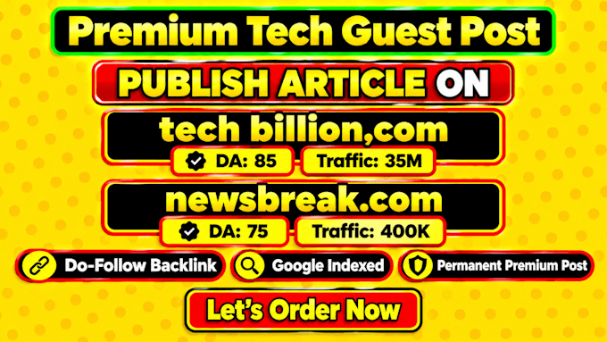 do guest post, seo guest post backlink and publish article on high traffic sites