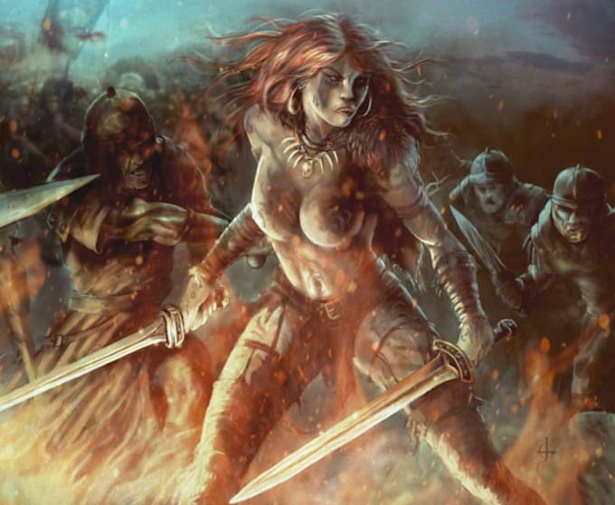 make epic character design and concept art