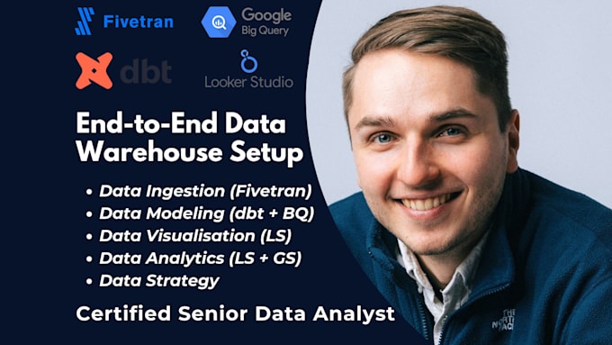 create a bigquery data warehouse with dbt and fivetran